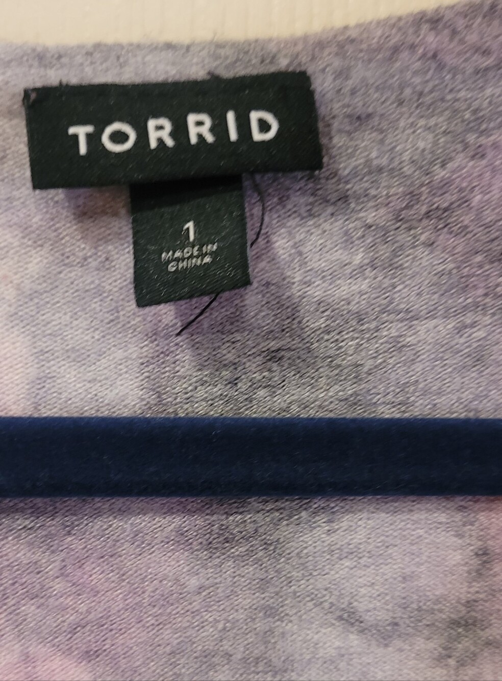 torrid Gray and Pink Tie-Dye V-Neck Sweater - Picture 2 of 8